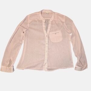 Kut From the Kloth Pink and White Polka Dot Blouse size S